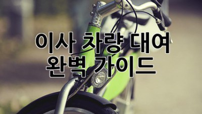 이사 차량 대여: 완벽 가이드